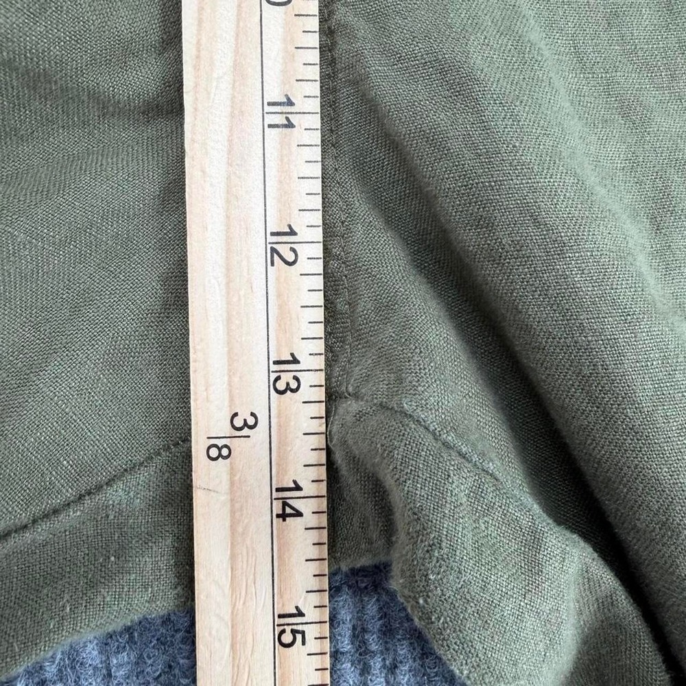 Cotton On linen cargo pants women's XL olive green utility wide leg - Picture 8 of 9